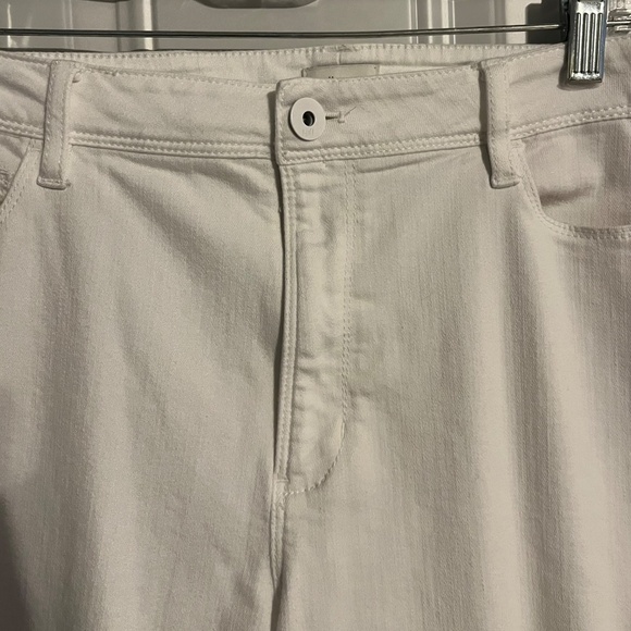 J.Jill White Denim Jeans Women’s Size‎ 12 High Rise Cropped Ankle Stretch - Picture 3 of 8